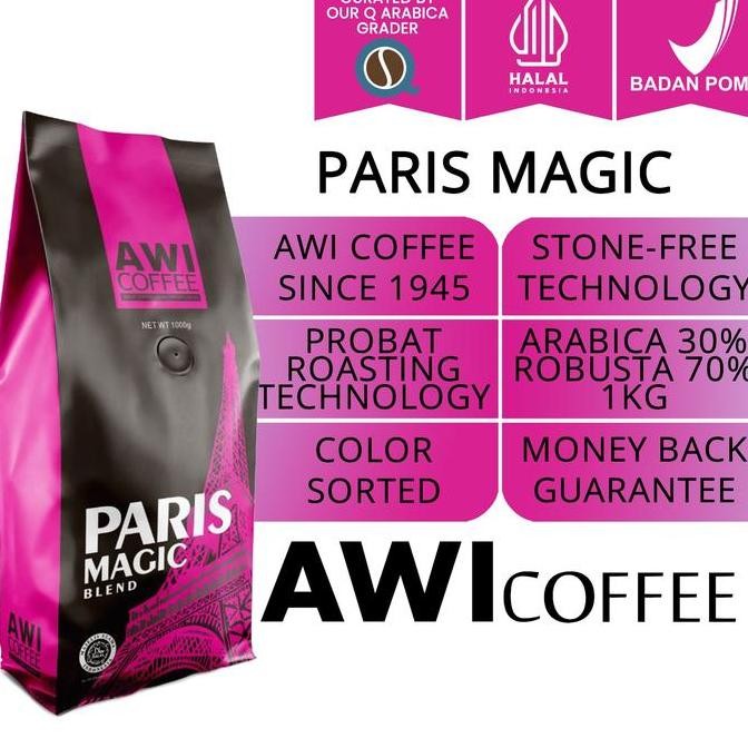 

Awi Coffee Paris Magic Blend 1 Kg Biji | Roasted Coffee Beans | Arabica Robusta Premium Cafe Blend | Espresso | Latte | V60 | Vietnam Drip | Manual Brew | Americano | Es Kopi Susu Gula Aren
