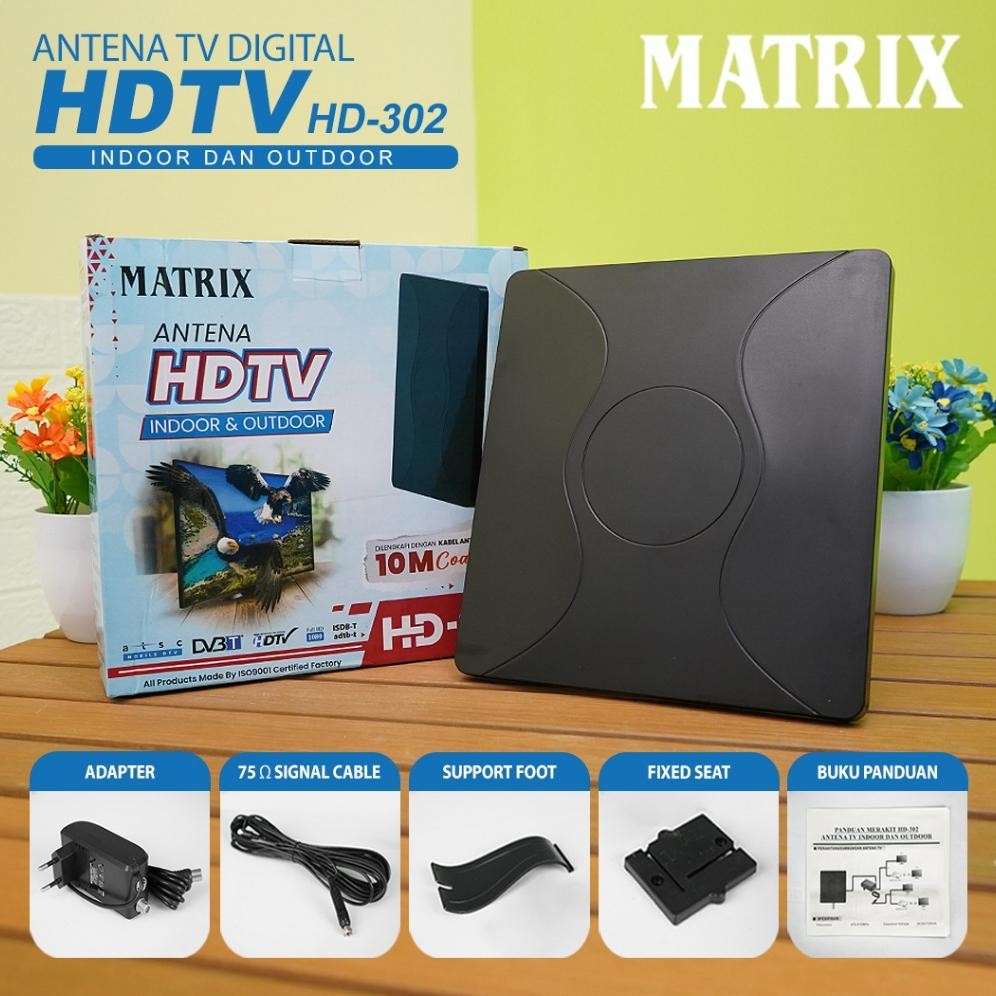 NEW Antena Indoor Antena TV Digital Indoor Outdoor Matrix HD 302 [terbaik][terlaris]