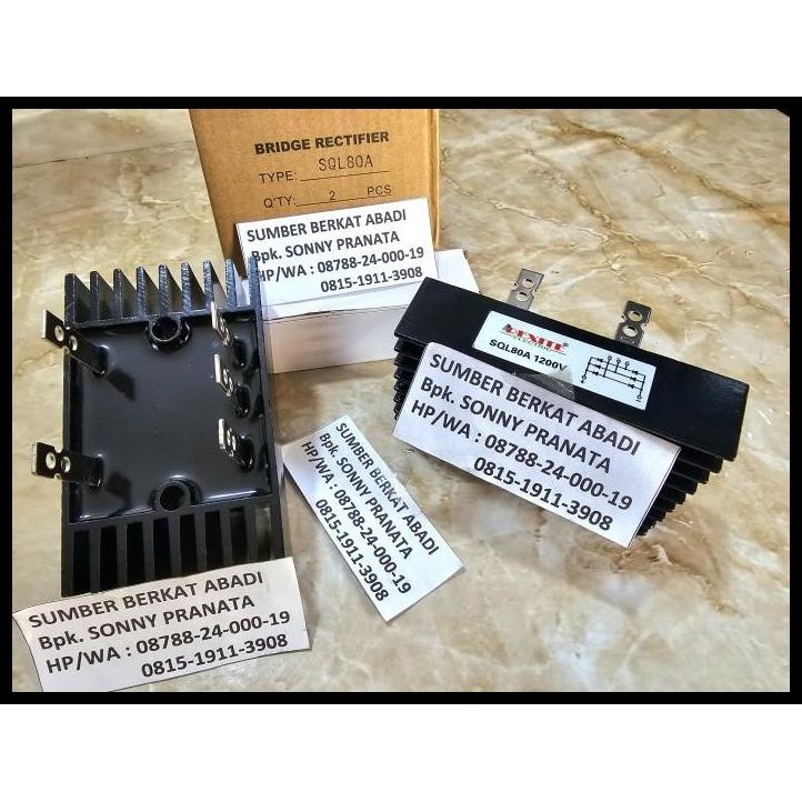 HOT DEAL DIODA SQL80A1200V SQL 80A 1200V BRIDGE RECTIFIER 80A 1200V - 5 TERMINAL - DIODE SQL80A 1200