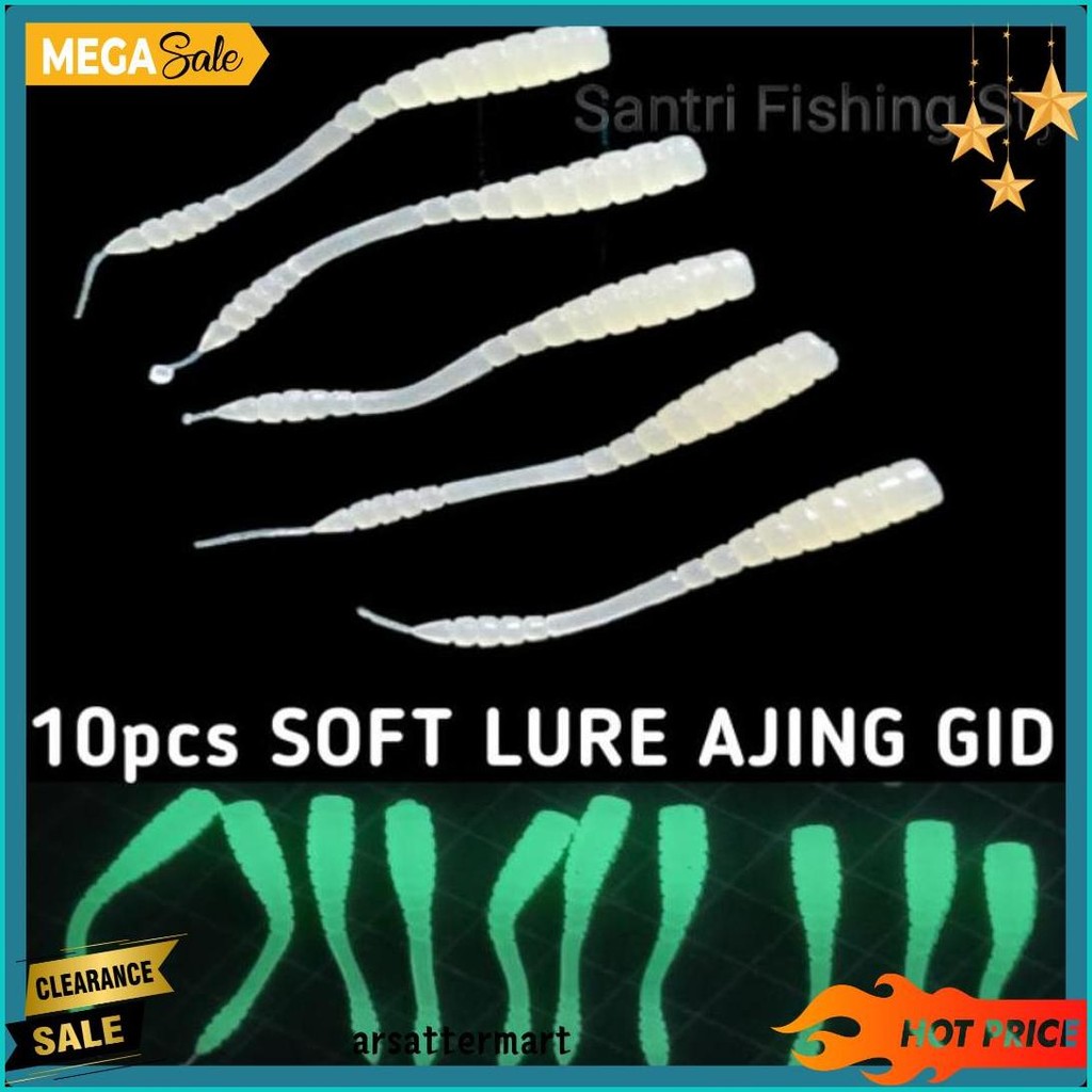 Soft Lure Ajing Ful Fosfor Gid Umpan Pancing Kerapu Kail Pancing Umpan Pancing Laut Flash Sale Disko