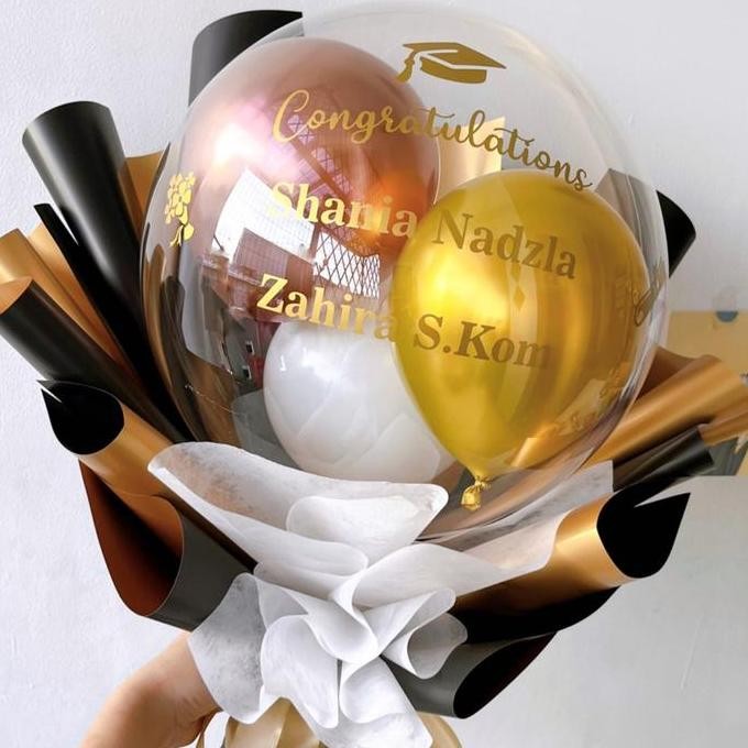 GRADUATION BALLOON BOUQUET BALON MURAH HADIAH BUKET ULANG TAHUN