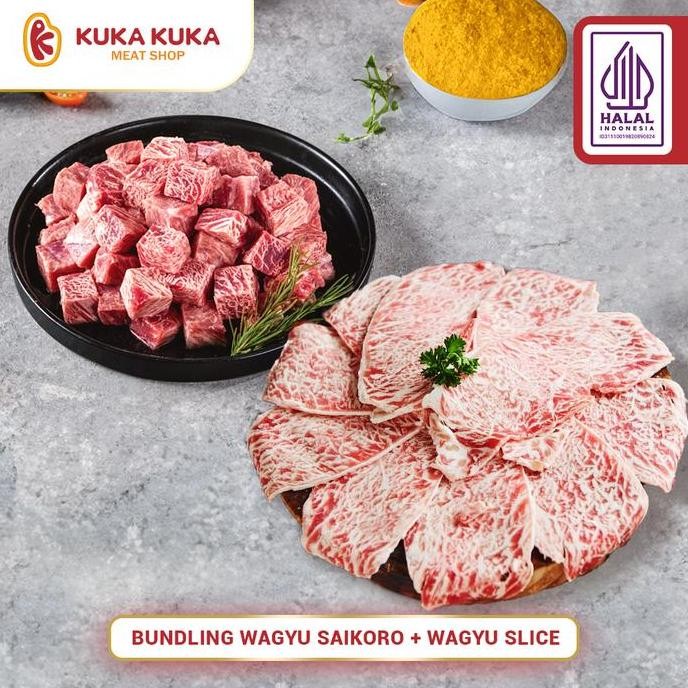 

Bundling Wagyu Beef Slice 500Gr + Wagyu Saikoro Cubes 500Gr