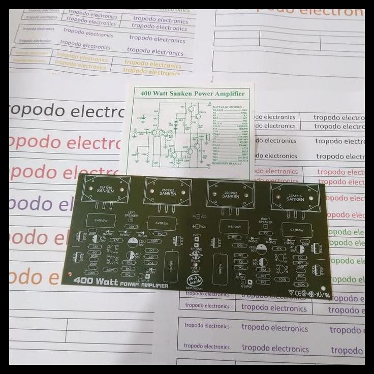 GRATIS ONGKIR PCB POWER AMPLIFIER 400 WATT STEREO SANKEN 