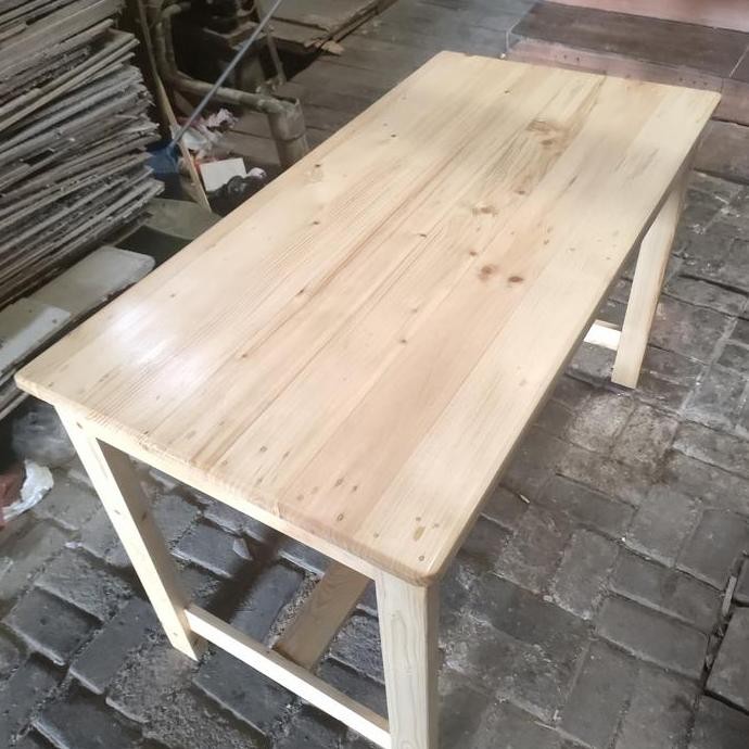 meja makan jati belanda 120x60x75