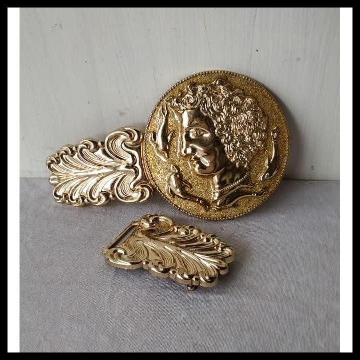 BEST DEAL VINTAGE KEPALA GESPER KUNINGAN 