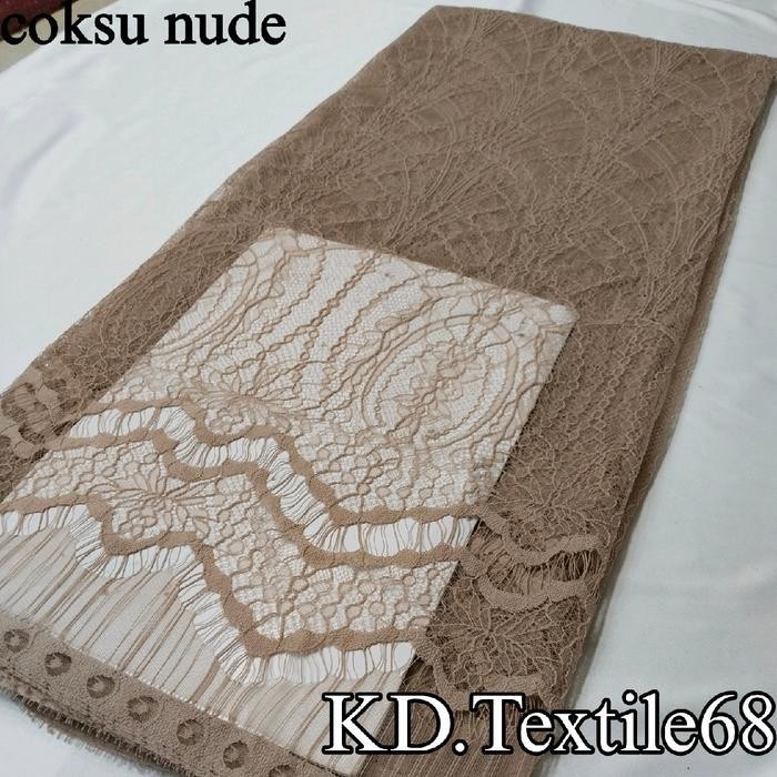 Kain Brokat Chantilly,Brokat Chantilly,Tille Chantilly Lace Panel,Brokat Kebaya. Original Dan Terper