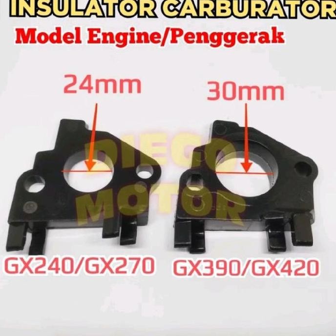 Open DS] INSULATOR - paking Karburator mesin pengerak Gx270 Gx390 Gx420 Gx460 9Hp 13Hp 16Hp 22Hp