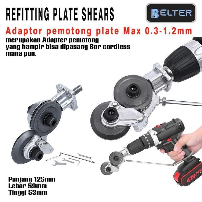 Adaptor Bor Pemotong Seng / Alat Pemotong Lembaran Logam Alat Pemotong