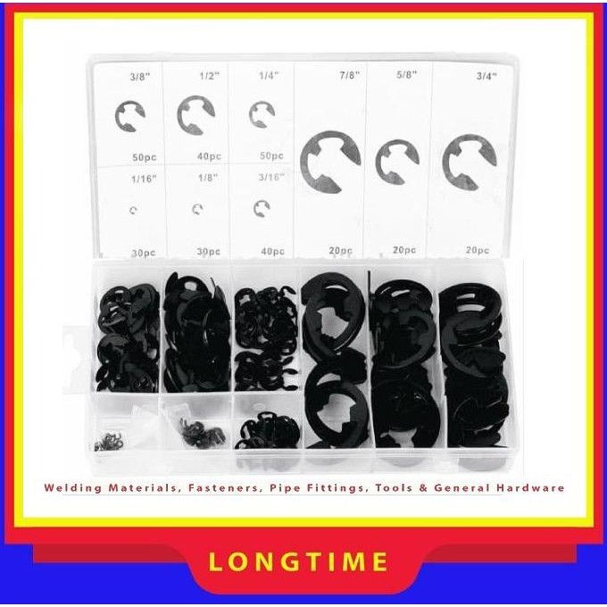 

E Clip Set Retaining Ring | External Circlip Assortment Kit Box Klip Pengunci
