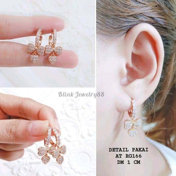 Anting Klip Titanium Model Pita Mewah - Anting Fashion Tanpa Tindik