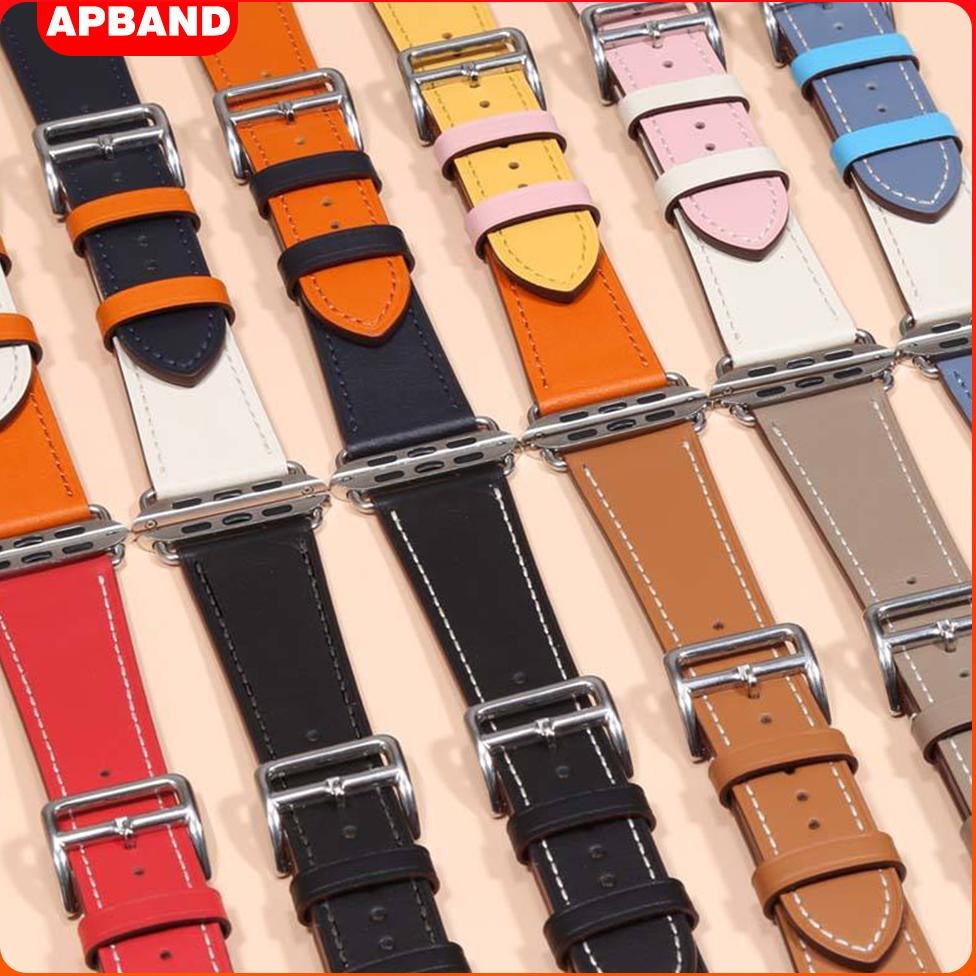 NEW MODEL Single Tour Ring Leather Strap for Apple Watch Ultra 2 49mm SE 2 46mm 45mm 41mm 44mm 40mm 