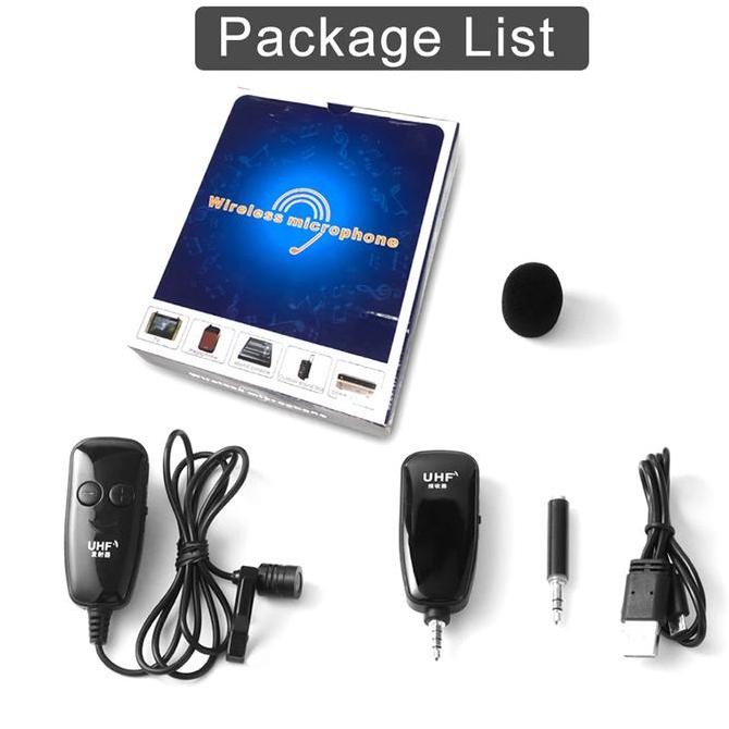 Wireless Lavalier Microphone - Mic Untuk Zoom Podcast Interview Vlog