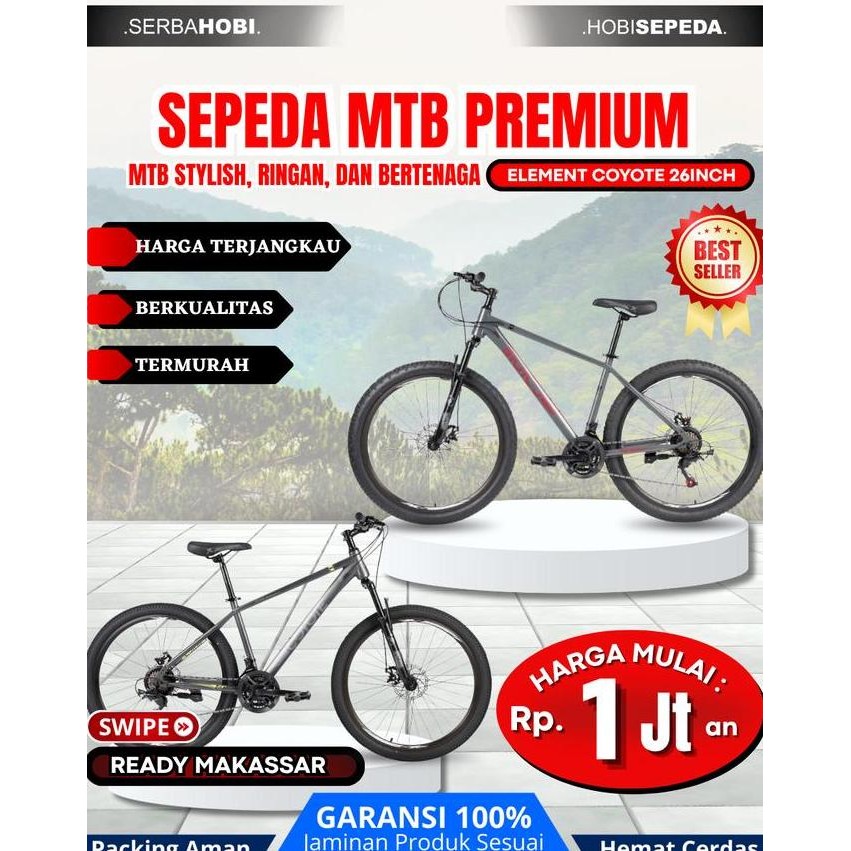 *****] Sepeda MTB Element Coyote 26 inch/Best Seller/Limited/Aksesoris Sepeda