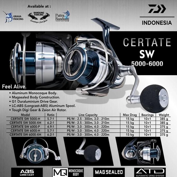 REEL DAIWA CERTATE SW 5000 & 6000