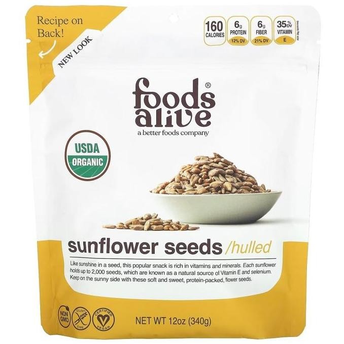 

Foods Alive, Organic Seeds, 12 oz (340 g) - Sunflower