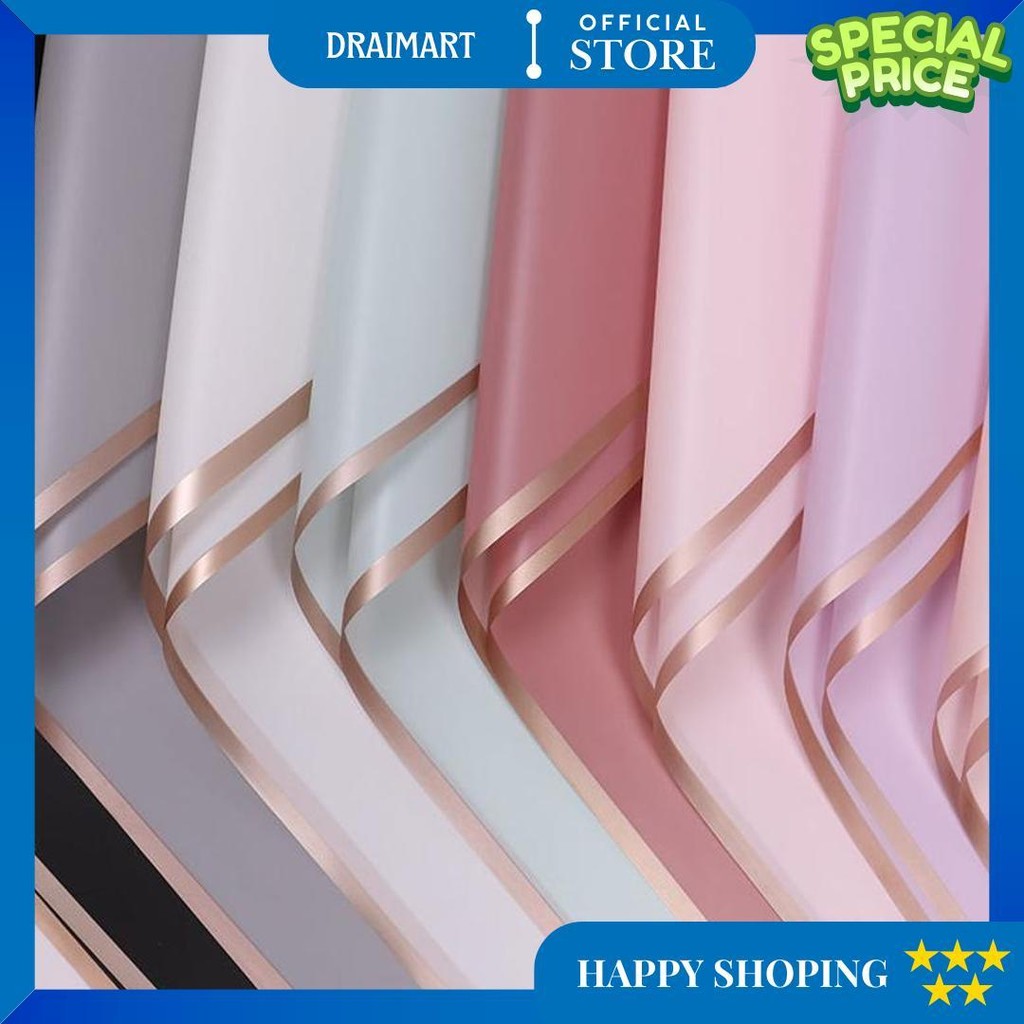 

Kertas Bunga List Gold Gdm (1 Pack = 20 Pcs) Flower Wrap/ Pembungkus Bunga Waterproof Sale