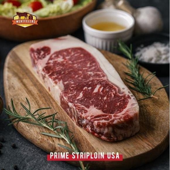 

Striploin Prime Sirloin Slice Steak Daging Sapi Premium Usa Beef