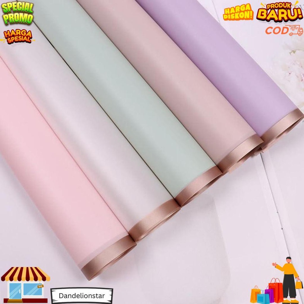 

Kertas Bunga List Gold Gdm (1 Pack = 20 Pcs) Flower Wrap/ Pembungkus Bunga Waterproof Terlaris