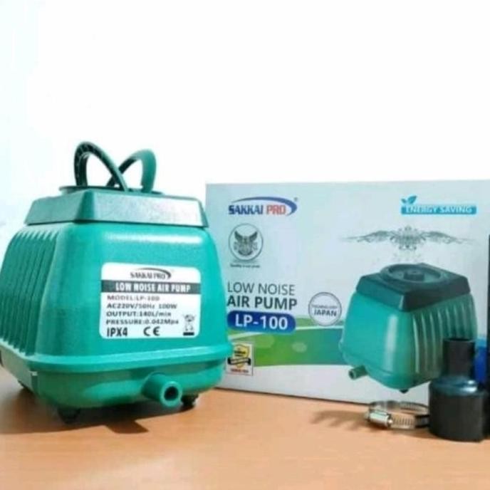 POMPA UDARA AERATOR AQUARIUM KOLAM ANTI BERISIK SAKKAI PRO LP-100
