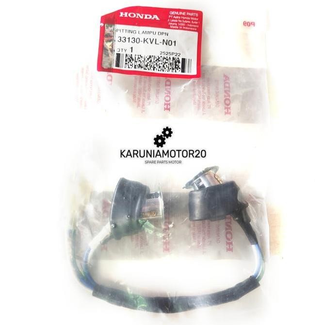 socket fiting lampu depan supra x 125 batman original ahm 33130-kvl-n01