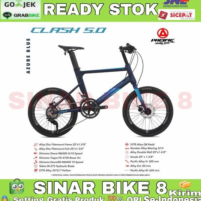 Sepeda Minivelo Pacific Clash 5.0 Alloy 2x10 Speed Rem Hidrolik