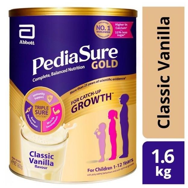 

PEDIASURE GOLD Triple Sure Vanilla Milk Susu Formula 1.6Kg Singapore