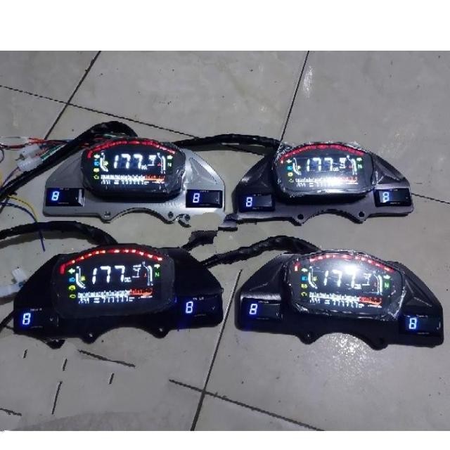 SPEEDOMETER DIGITAL DUCATI PNP NINJA RR + TATAKAN ALUMINIUM MOTOR KEREN