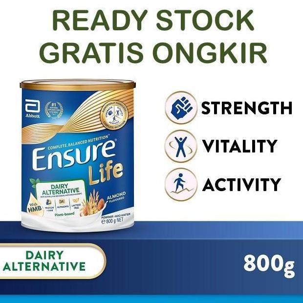 

Susu SINGAPORE Abbott Ensure Life HMB Adult Milk Powder Almond 850g