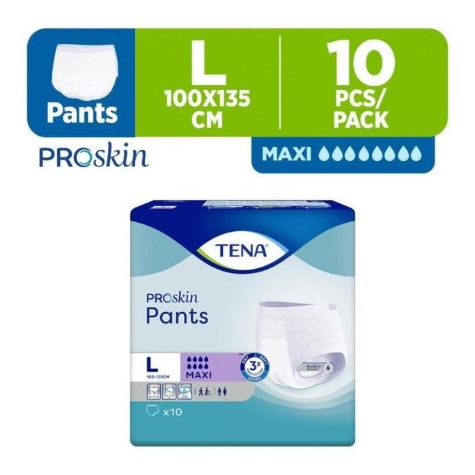 

TENA Proskin Pants Maxi Unisex Adult Diapers - L (10pcs)