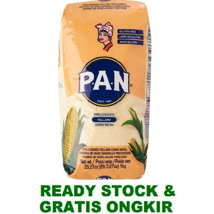 

PAN Harina Yellowcorn Meal Maiz Amarillo Flour 1Kg Tepung Jagung