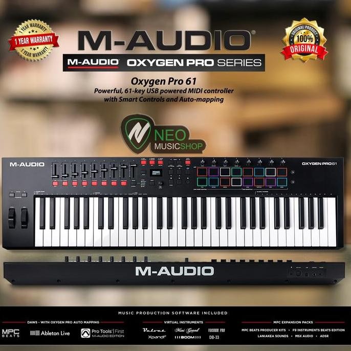 baru M-AUDIO Oxygen Pro61 61-key USB powered MIDI controller