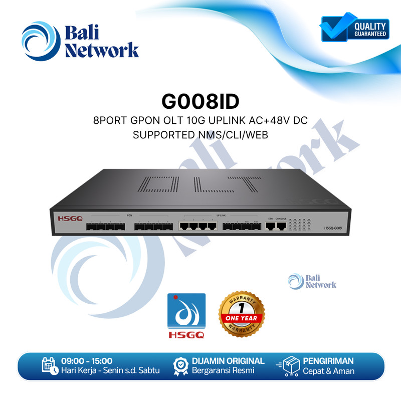 G08ID HSGQ 8 PORT GPON SFP SLOTS 2*1G SFP+ UPLINK SLOT G008