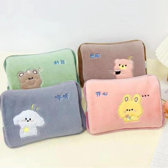 Bantal Air Panas Electric Bulu Tebal Lembut / Kompres Listrik