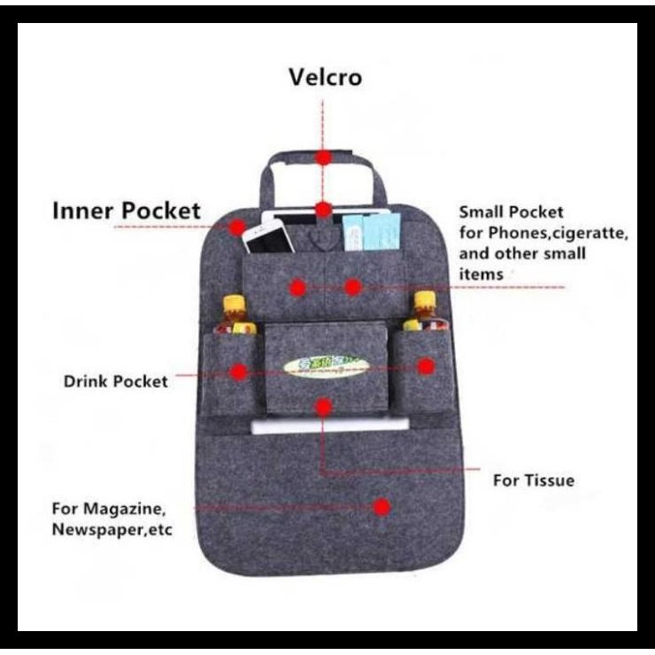 TERMURAH TAS BELAKANG JOK MOBIL SERBAGUNA / ORGANIZER TAS KURSI MOBIL CALYA