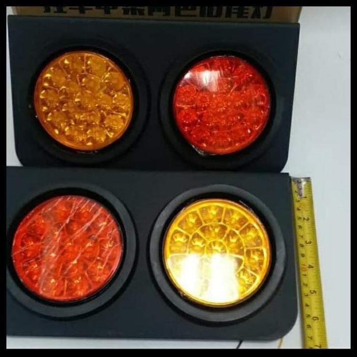 TERMURAH LAMPU STOP TRUK TRAK LED BULAT 24VOLT 