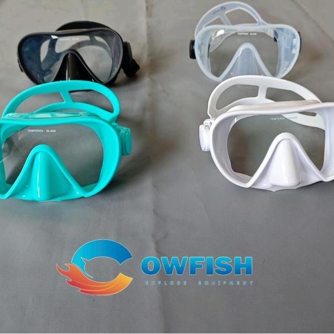 Cowfish Kacamata Selam Dewasa Snorkel Mask Peralatan Menyelam Masker Diving 18S