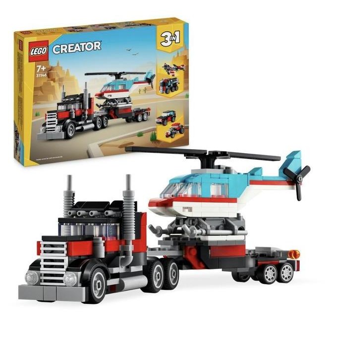 

Lego 31146 Creator 3in1 Flatbed Truck with Helicopter