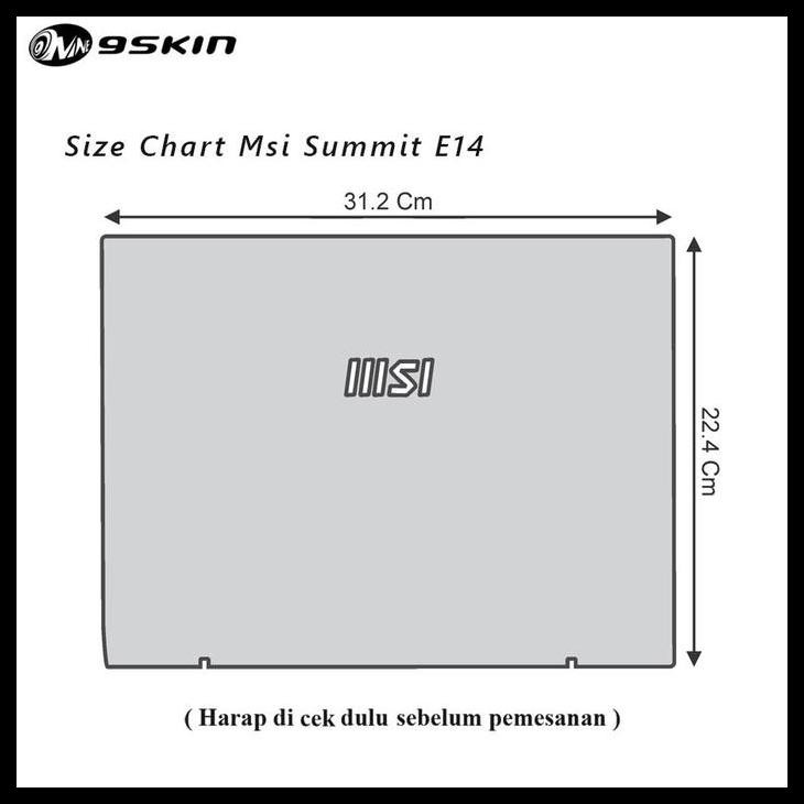 GRATIS ONGKIR SKIN PROTECTOR MSI SUMMIT E14 3M DOFF 