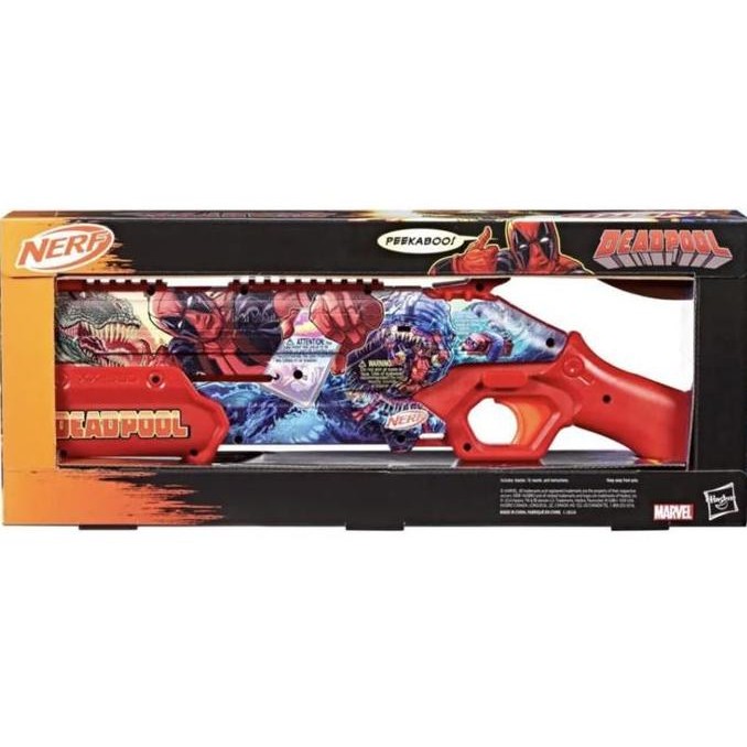 

Nerf Marvel Deadpool Blaster 16 Nerf Rival Accu-Rounds Pump Action, Gifts for Teens,