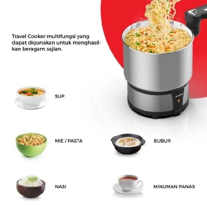 Terlaris Panci Listrik Travel Maspion Mec-3510 Multi Cooker 1 Liter Ready Stok