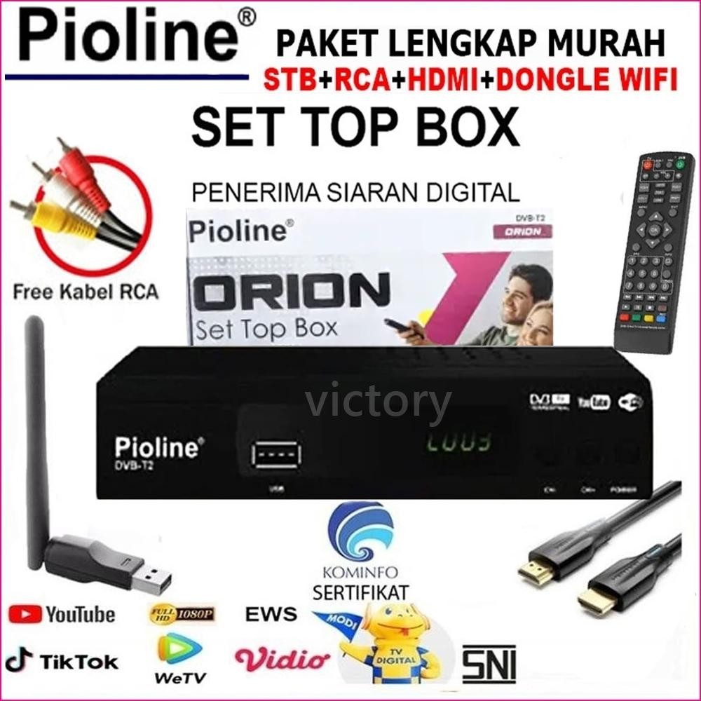 NEW Set Top Box Pioline TV Siaran Digital Receiver Bisa Youtube dan Tiktok [terbaik][terlaris]