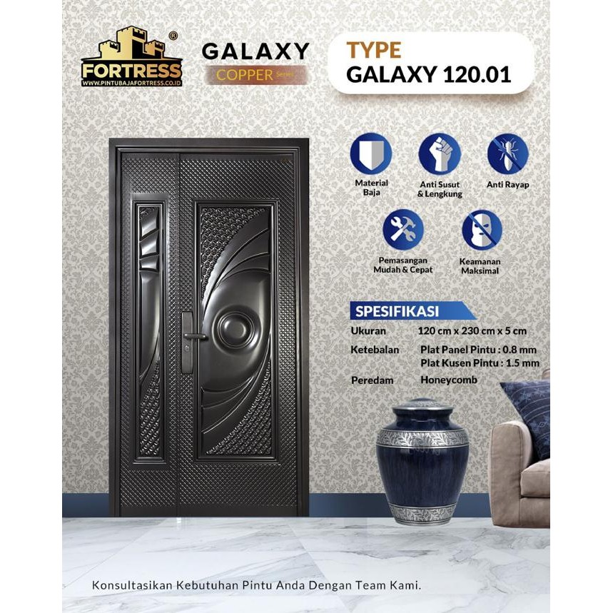 PINTU BAJA FORTRESS TYPE GALAXY 90 120 150 - JABODETABEK