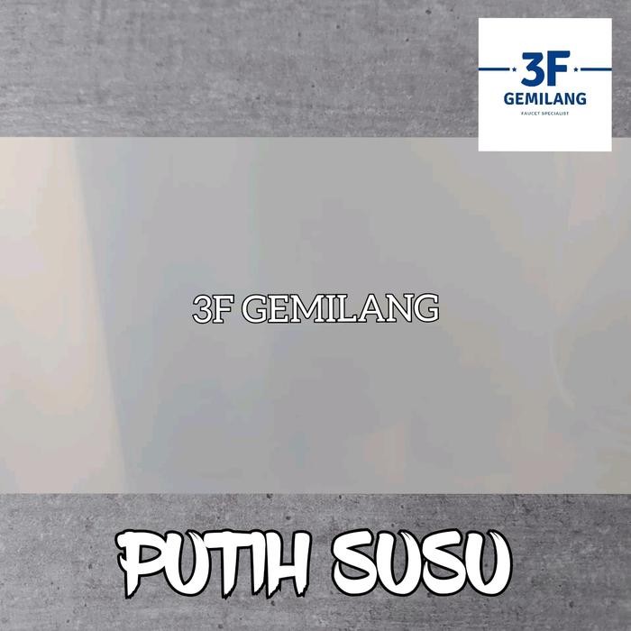 FIBER PLASTIK PENUTUP PAGAR POLOS WARNA PUTIH SUSU METERAN