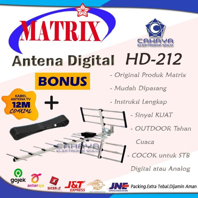 NEW Antena TV Digital Matrix HD 212 dan HD 211 HD-212 HD-211 untuk STB Set Top Box Analog Sinyal Bag