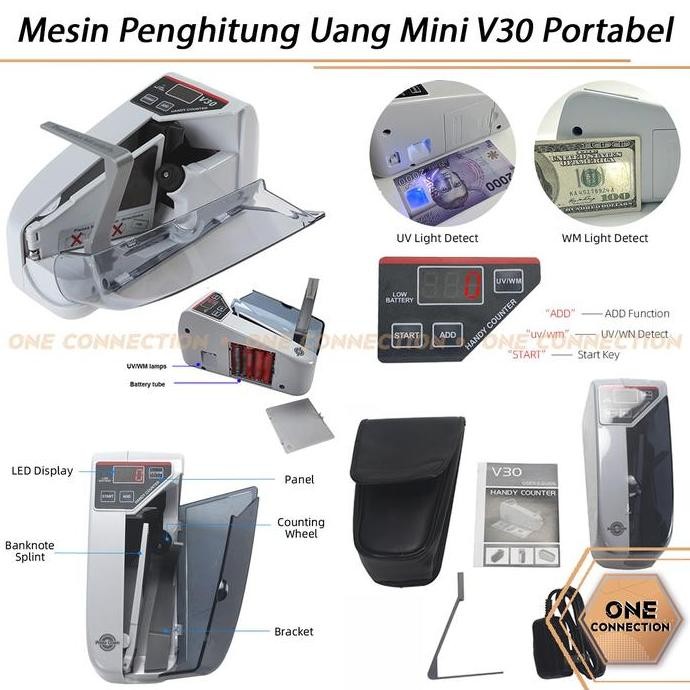 Mesin Penghitung Uang Mini V30 Portabel Money Handy Counter Hitung V30