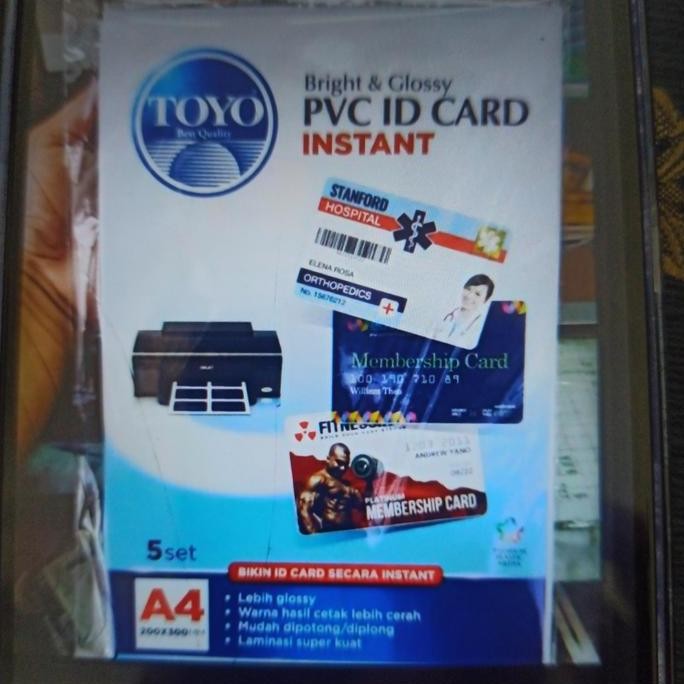 Kertas Pvc Id Card Bright & Glossy Instan