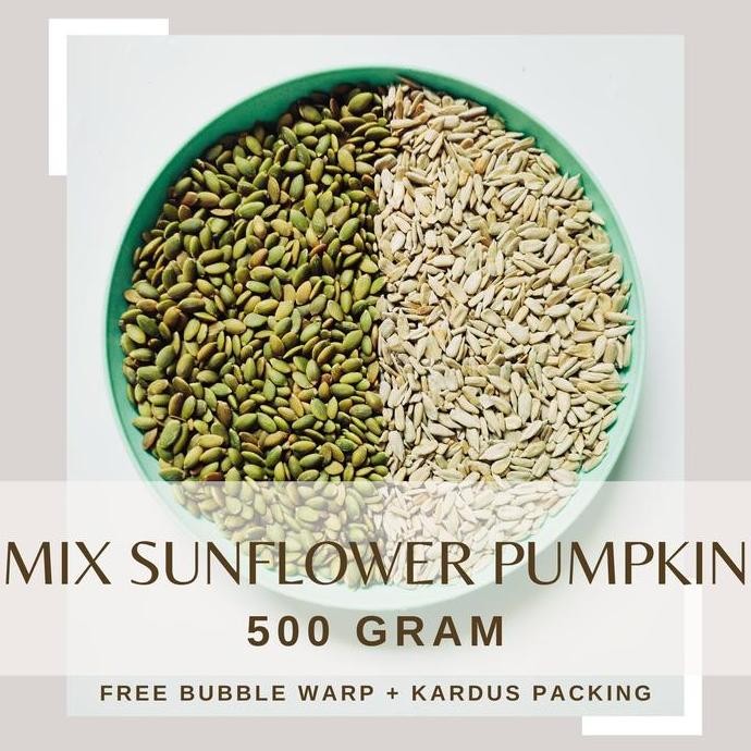 

Mix Sunflower Pumpkin 500 Gram Premium Seed - Biji Bunga Matahari Kwaci Kuaci Panggang Campur Siap Makan Cemilan Food Makanan Camilan