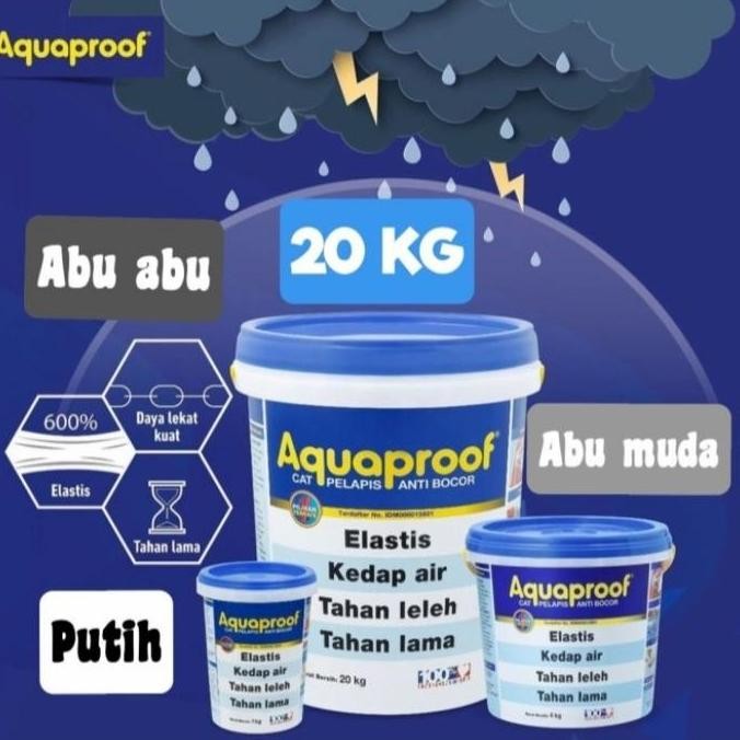 

Aquaproof 20Kg Pail Waterproof Anti Bocor Aquaproof 20kg Elastex Waterproof 20kg Variasi Warna 20kg Pail