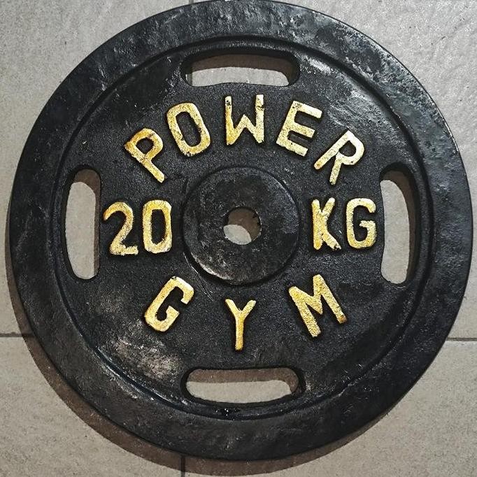 Plate Dumbell 20Kg Beban Barbel Besi Asli