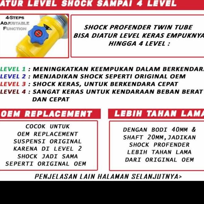 Shock breaker Pajero Sport (adjustable) Belakang